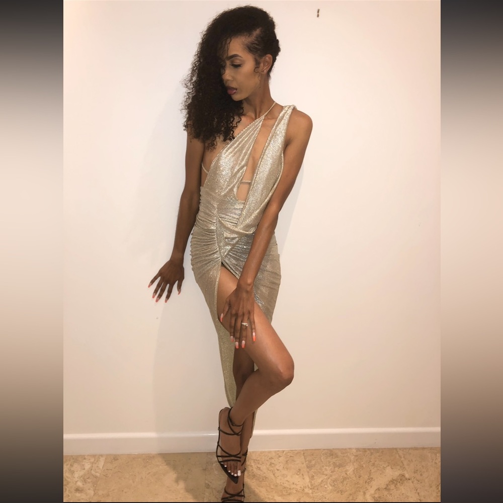 SCK The Label Silver Multi-way Backless Dress